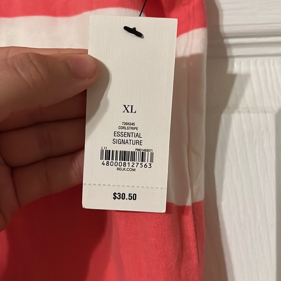 NWT crown & ivy striped t shirt size xl - Picture 2 of 2